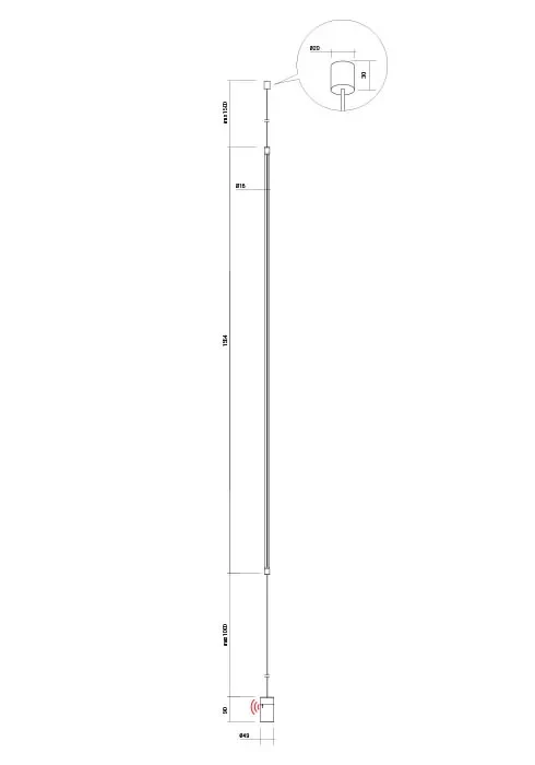 Подвесной светильник / торшер Acrobat LED 30 W 3000 K