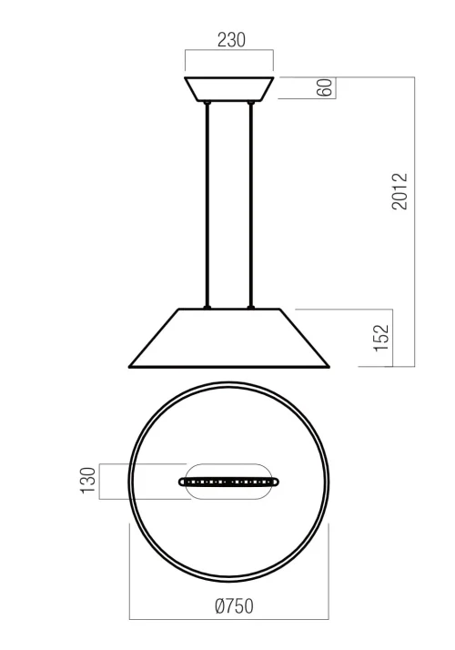 Подвесной светильник Akira LED 12 W 2700 K COFFEE/DARK GREY