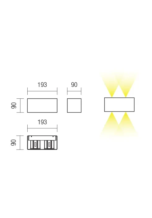 Aplică Amplitude LED 14.5 W 3000 K WHITE 3
