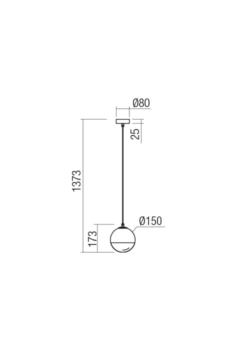 Suspensie Berry 1X28W G9 D150 CH/SMOKE