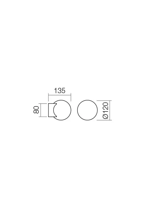 Бра / потолочный светильник Bilia LED 5 W 3000 K IP44 SWH