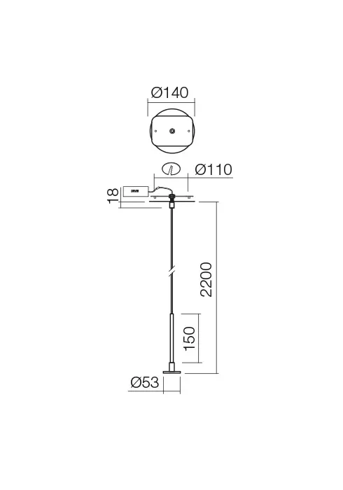 Suspensie Bilia KIT RECESSED (DRIVER INCLUDED MAX.30 W) IP44 CH 3