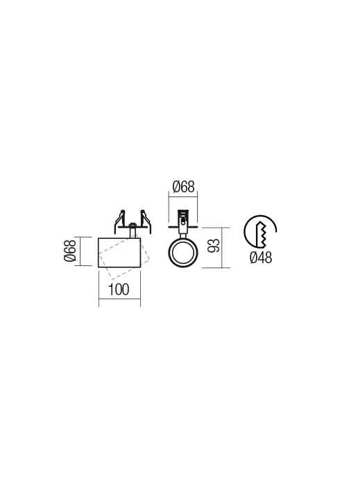 Proiector Corinth 1X7W GU10 H100 SBK 3