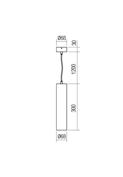 Suspensie Corinth 1X7W GU10 H300 SWH 3