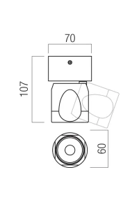 Aplică / plafonieră Crisp LED 8 W 2700 K/3000 K SILVER COFFEE TRIAC 3