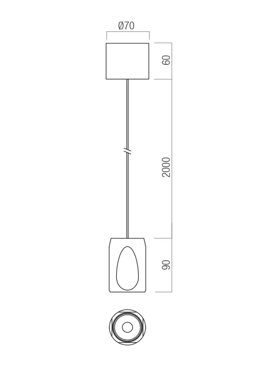 Suspensie Crisp LED 10.5 W 2700 K/3000 K SWH TRIAC