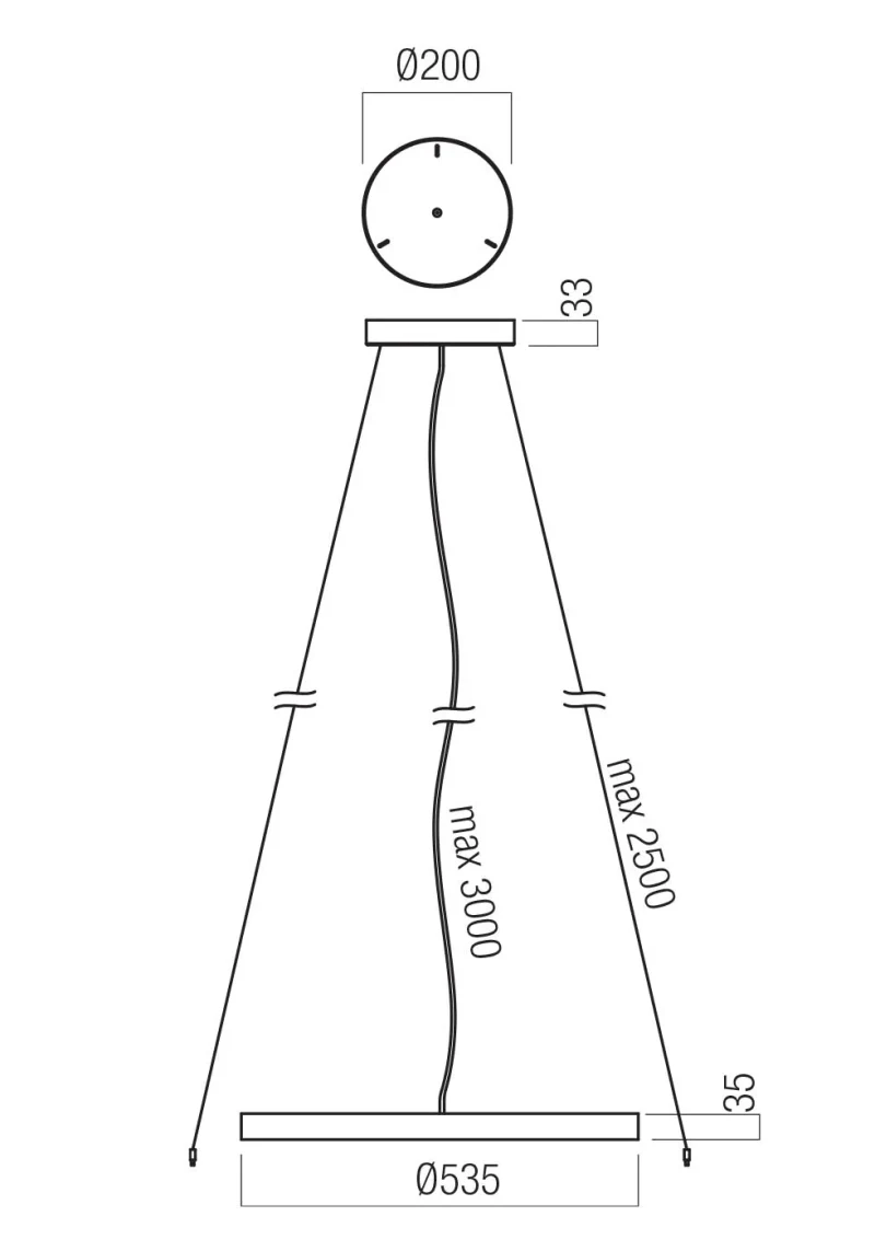 Canopy RD D535 3WIRES BK(DAMA 60 W) 3