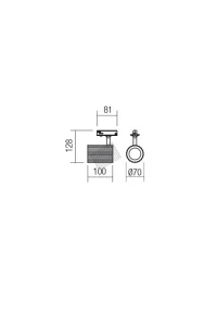 Proiector Delphi 1X50W GU10 MBK 3