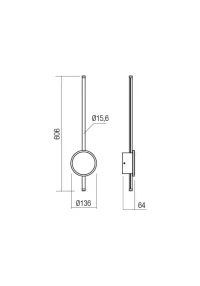Aplică Diaz RD LED 12 + 6 W IP20 3000 K SBK 3