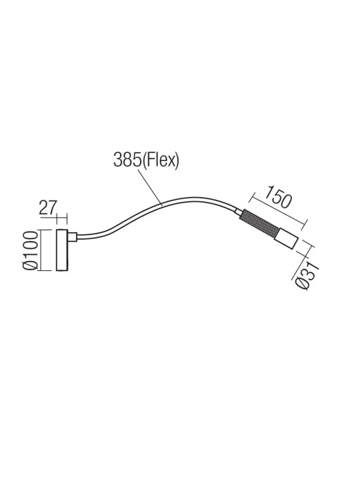 Aplică Drill LED 8 W 2700 K BK WITH FLEXIBLE ARM