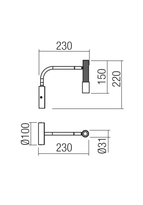 Бра Drill LED 8 W 2700 K BK