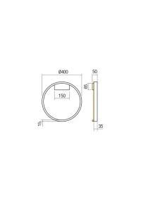 Aplică / plafonieră Febe LED 24 W 4000 K D400 SWH 3