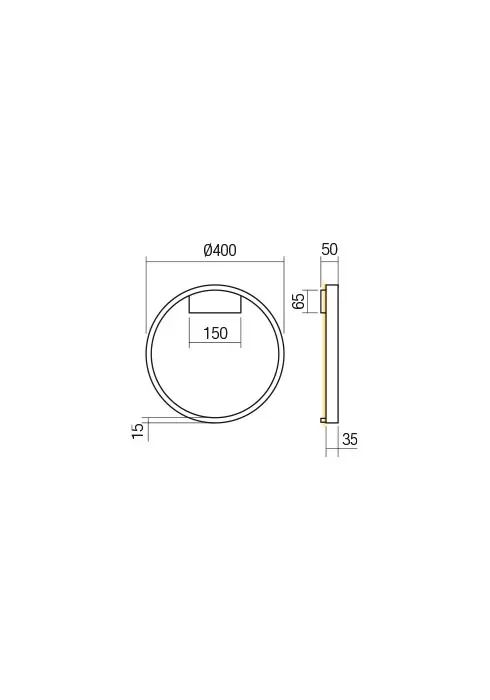 Aplică / plafonieră Febe LED 24 W 4000 K D400 SBK 3