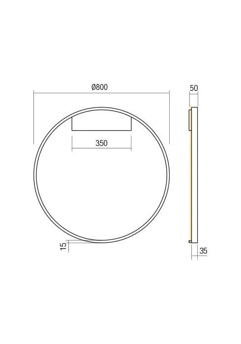 Aplică / plafonieră Febe LED 50 W 3000 K D800 SWH 3