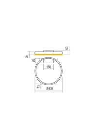 Aplică / plafonieră Febe LED RD 24 W 4000 K D400 MGD 3