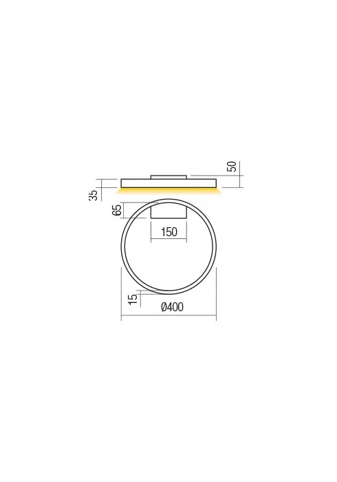 Aplică / plafonieră Febe LED RD 24 W 4000 K D400 SBK 3