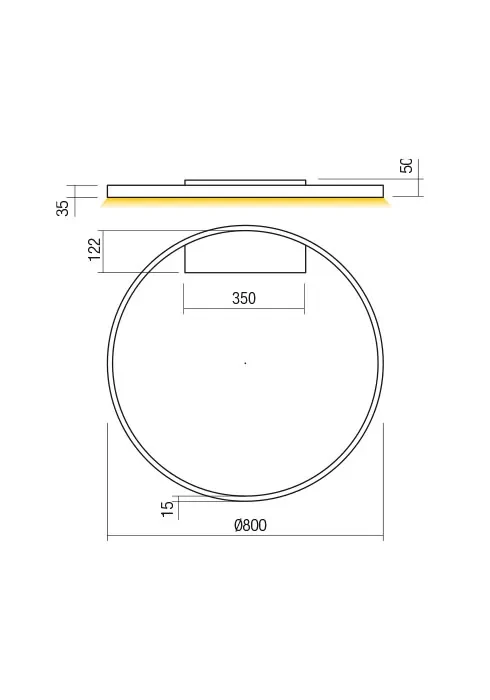 Aplică / plafonieră Febe LED RD 50 W 4000 K D800 MGD 3