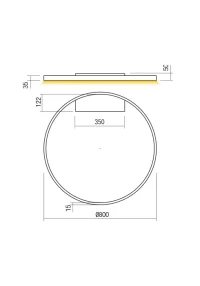 Aplică / plafonieră Febe LED RD 50 W 3000 K D800 SBK 3