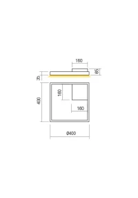 Aplică / plafonieră Febe LED SQ 30 W 4000 K D400*400 MGD 3