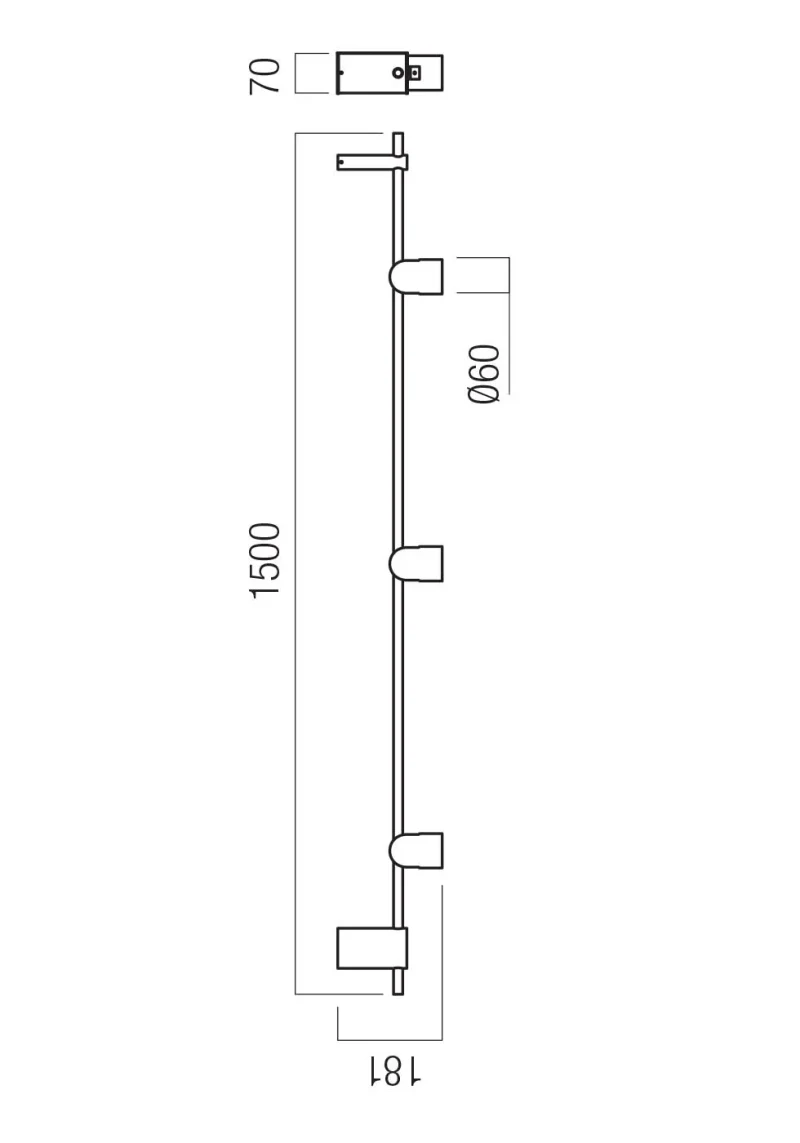 Aplică / plafonieră Kobe LED 20 W 3000 K BK/SILVER COFFEE 3