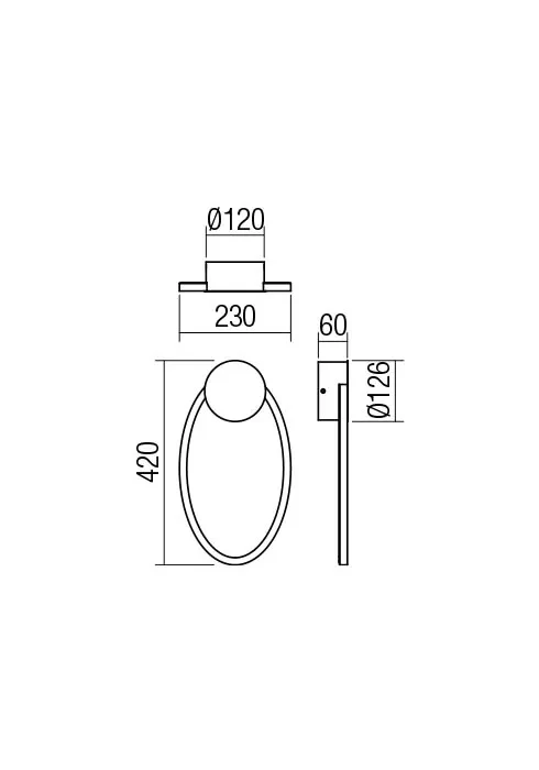 Aplică Leo LED 22 W CCT + 3STEP WH