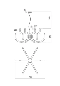 Candelabru Luxor LED 54 W 3000 K MGD 3