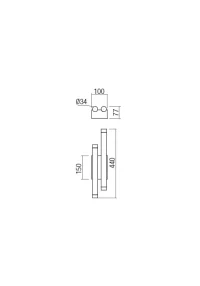 Aplică Madison LED 16 W 3000 K SCP 3