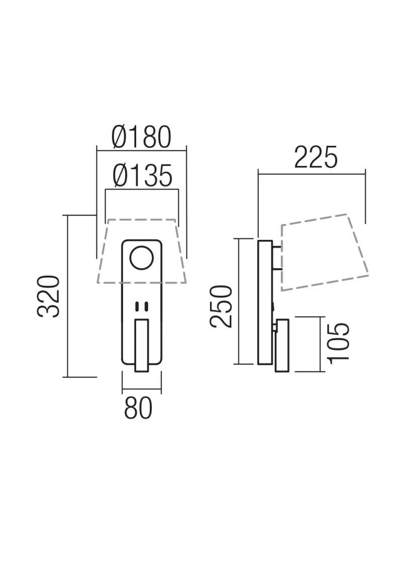 Nemia STRUCTURA Бра LED 1X3W E27 USB 2700 K BK 3