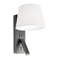 Nemia STRUCTURA Бра LED 1X3W E27 USB 2700 K BK