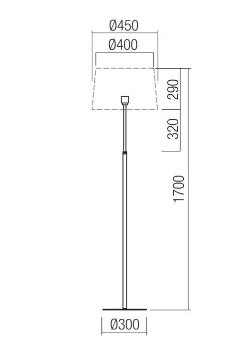 Nemia STRUCTURA Торшер 1X15W E27 BK