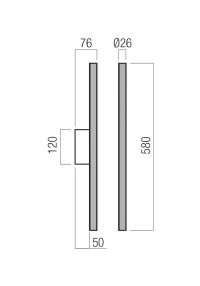 Aplică Nikos LED H500 2X5W 2700 K MATT GOLD-TRIAC 3