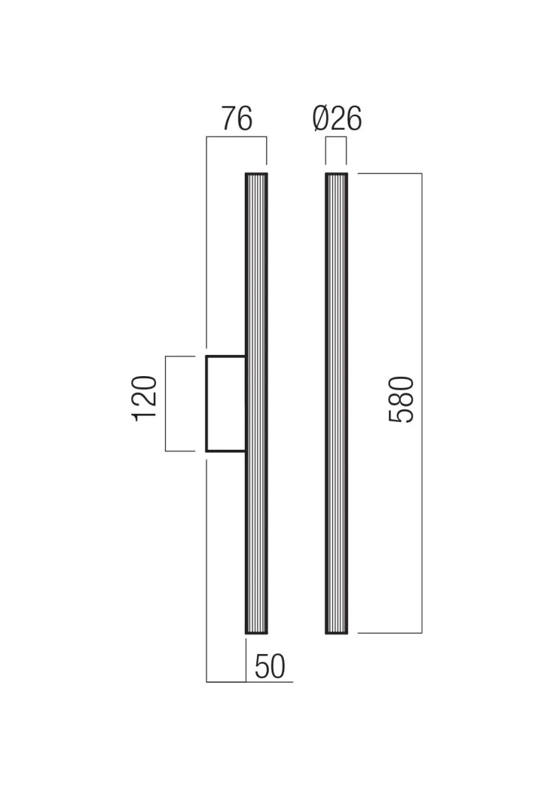 Aplică Nikos LED H500 2X5W 2700 K MATT GOLD-TRIAC 3