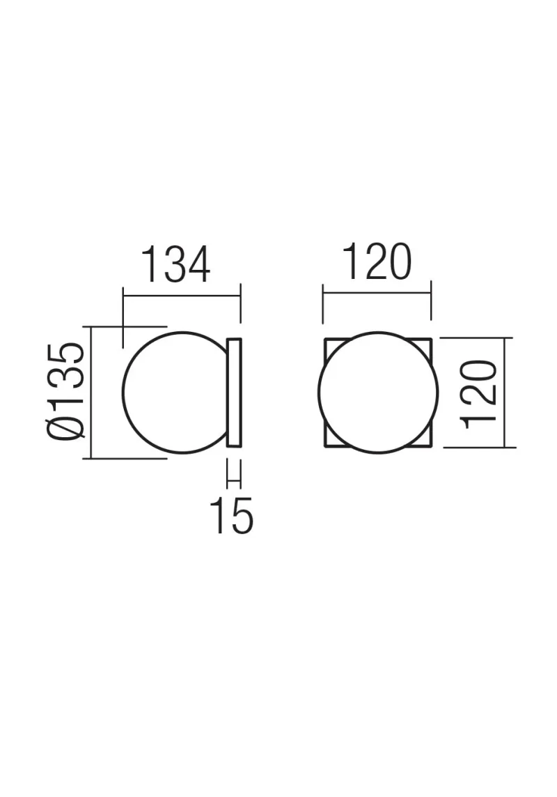 Plafonieră / aplică Opale LED 12 W 3000 K SBK 3