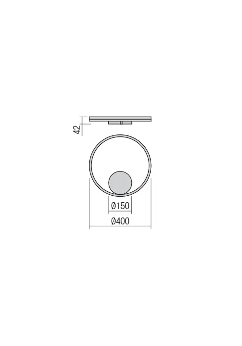 Aplică / plafonieră Orbit LED 24.5 W 3000 K D400 INDIRECT LIGHT SAND WHITE -TRIAC 3