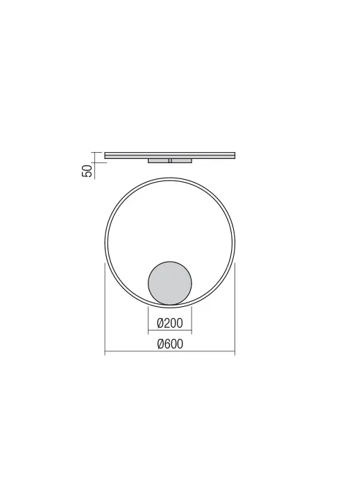 Aplică / plafonieră Orbit LED 40.5 W 4000 K D600 BRASS -TRIAC 3