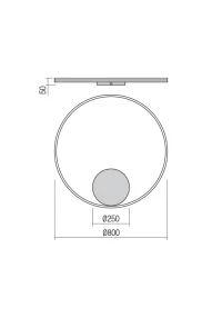 Aplică / plafonieră Orbit LED 55 W 3000 K D800 SAND WHITE -TRIAC 3