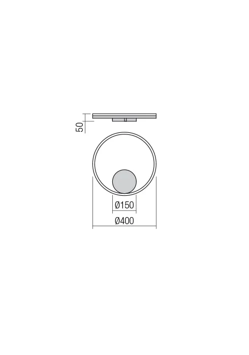 Aplică / plafonieră Orbit LED 25 W 4000 K D400 SAND WHITE -DALI 3