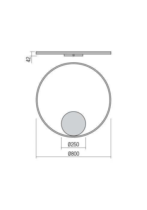 Aplică / plafonieră Orbit LED 55 W 3000 K D800 INDIRECT LIGHT SAND WHITE -DALI 3