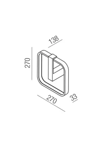 Aplică Orion LED 28 W CCT 2700/3000/4000 K FOGGY NICKEL (SQ) 3