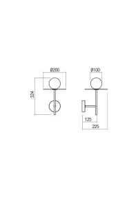 Aplică Plato G9 1X10W D100 SBK 3