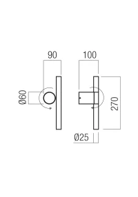 Aplică Praxi LED 5.4 W 3000 K BK/SC 3