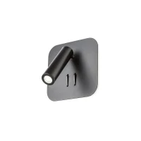 Aplică Quda SQ LED 1X6W + 1X3W 2700 K BK