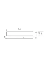Бра Rail LED SMD 24 W IP20 SBK 3000 K 3