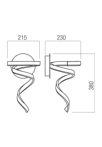 Aplică Scroll LED 15 W CCT 3000 K/4000 K/6000 K GD 3