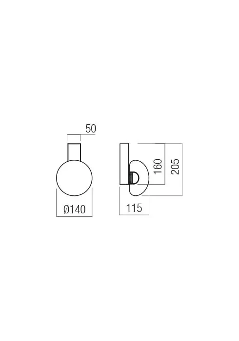 Aplică Sinclair LED 6.5 W H200 BK