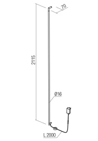 Aplică Stick LED 48 W 3000 K SAND BLACK 3