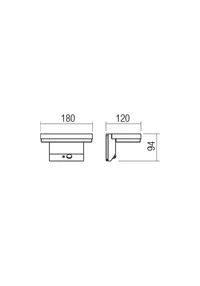 Бра Taiyo LED 2 W 3000 K IP54 Темно-серый 2