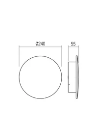Aplice Tanit LED 18 W 3000 K IP54 Negru Nisipiu 2