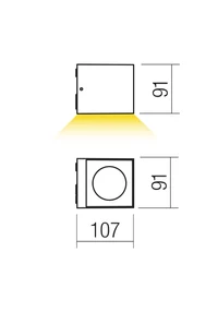 Aplice Teko LED 7 W 2700 K IP65 Alb Nisipiu 2