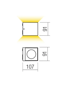 Бра Teko LED 13.8 W 3000 K IP65 Темно-серый 2